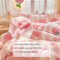Ensembles de couette pour enfants literie housse de couette dessin animé de luxe Floral mignon Kawaii flocon de neige moelleux doux housse de couette ensemble de literie
