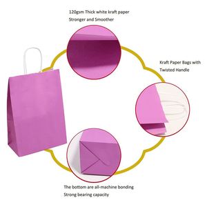 Paper Gift <b>Bags</b> with Handles Kraft for Party Shopping Color Retail Christmas Birthday Wedding Premium Paper Packaging <b>Bag</b> - Product Image 3