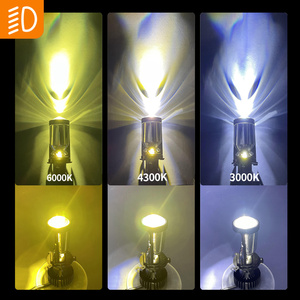 Y6S H4 3 colore Mini Auto LED lente proiettore Super luminoso 8000lm 70W fari LED con obiettivo Bi-LED accessori Auto - Product Image 4