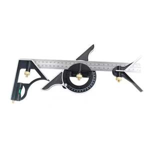 Ajustable 300mm/12 pulgadas multifuncional derecho ingeniero herramienta de medición conjunto de combinación cuadrada regla de ángulo niveles producto - Product Image 3