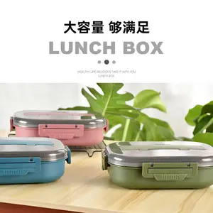 Ama-zon Most Popular Lunch Box Korea Style Thermal Airtight Stainless Steel Food Container Set Portable For Leakproof Anti-heat
