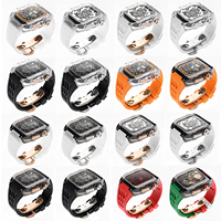 Style sportif pour Apple Watch Ultra 3, boîtier modifié hautement transparent, bracelet en silicone, boucle papillon, adapté au bracelet Apple Watch