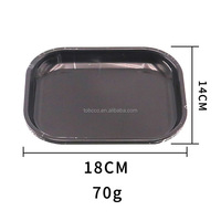 Plateau roulant en métal portable de forme carrée, antidérapant, durable, de qualité alimentaire, design moderne, vente en gros d'usine, logo personnalisé