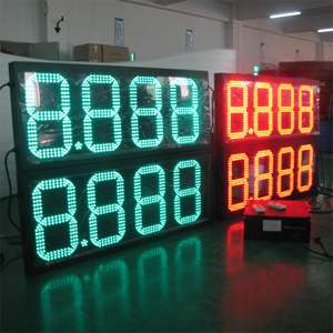 Aangepaste LED-tankstationprijsbord, hoogwaardige brandstofprijsweergave, digitaal buitenbeeldscherm, IP65, PC/RF/<span class=keywords><strong>LCD</strong></span>/APP-gestuurd systeem - Product Image 3