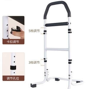 โครงเหล็กพยุงตัว, อุปกรณ์ช่วยลุกขึ้น, ที่วางแขนข้างเตียงสำหรับผู้สูงอายุ, ที่วางแขนในห้องน้ำ, ช่วยยืนปลอดภัย, ไม่ต้องเจาะ, ป้องกันการล้ม - Product Image 2