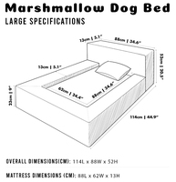 Nouveau design grand lit pour chien de luxe mousse à mémoire de forme souple lavable couverture imperméable confortable zone de couchage traversin pour le soutien de la tête du cou