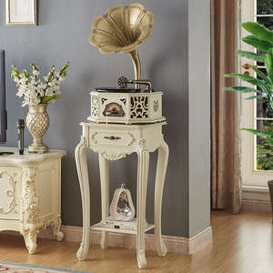 Tocadiscos vintage de pie, directo de fábrica, todo en uno, 3 velocidades, con Bluetooth, USB, FM, gramófono, decoración para el hogar, de madera. - Product Image 2