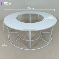 LEDA Vente en gros de supports de présentation en métal coloré en forme de S, ronds, pour la décoration de tables, de scènes, de mariages en plein air, de fêtes et d'événements