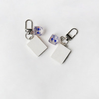 Porte-clés Mahjong style chinois porte-bonheur, breloque dés, souvenir de voyage et cadeau d'anniversaire pour ami