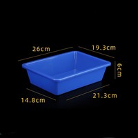 Nouveau pas cher 9 "/10"/11.5 "blanc/rouge/bleu rectangulaire PP plateau de service alimentaire pour Restaurant