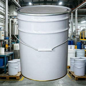 Conteneurs d'encre/peinture, vente directe d'usine, matériau en tôle, seau métallique de 20L avec couvercle - Product Image 5