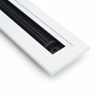 Diffuseur linéaire en aluminium réglable pour ventilation HVAC, fixation murale ou plafond