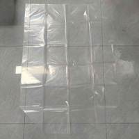 Sacs en plastique transparents de qualité alimentaire de grande taille à fond carré de 100 microns, personnalisés en gros, estampage à chaud, résistants à l'humidité pour carton