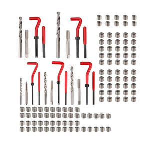 Kit de réparation de filetages <span class=keywords><strong>Helicoil</strong></span> ST Tap Tool 131 pièces métrique ou SAE, avec outil manuel et mallette rigide, pour filetages abîmés M5 <span class=keywords><strong>M6</strong></span> M8 M10 M12 - Product Image 4