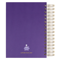 Planificateur de budget hebdomadaire avec impression de logo personnalisée vente en gros de l'agenda à reliure à spirale-Organisateur de finances mensuelles