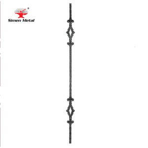 2024 piezas de barandilla de hierro forjado postes de esgrima de jardín de flores de Metal forjado con cesta enrejado y decoración de puertas - Product Image 1