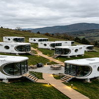Cabine Modulaire Personnalisée Préfabriquée pour Vacances en Résidence Balnéaire, Camping, Tourisme, Hébergement, Espace Invité en Jardin, Maison Capsule
