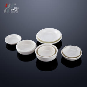 Juego de recipientes para condimentos de cerámica blanca pura para vajilla de cocina de hotel, duradero y apto para microondas. - Product Image 3