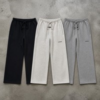 Pantalon de jogging décontracté taille haute coupe ample avec cordon de serrage et poches latérales