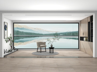 Ventana Corredera Vertical Inteligente con Control Remoto Eléctrico VOBO, de Aluminio y Acero Inoxidable, Impermeable, para Hoteles y Exteriores