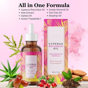 Aceite de Cyperus Rotundus, Fórmula Suave, Depilación Duradera, Cuidado Nutritivo de la Piel, Aceite Esencial Hidratante y Blanqueador - Product Image 1