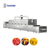 Enkelvoudige tunnelmagnetron fruitdroogmachine continue magnetron-dehydrator sterilisator voor de verwerking van gedroogd fruit
