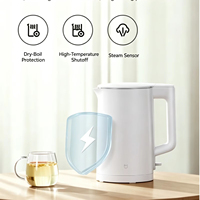 Bouilloire électrique MIJIA 1,5 L N1, chauffe-eau rapide, contrôle intelligent de la température, anti-surchauffe, bouilloire à eau en acier inoxydable 304