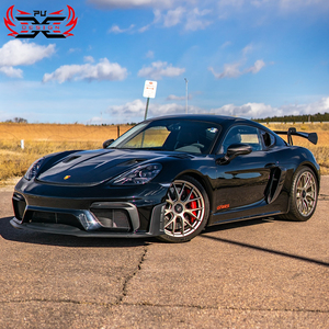 PUDesign Lame avant en fibre de carbone sèche pour Porsche 718 <span class=keywords><strong>Cayman</strong></span> Boxster, style <span class=keywords><strong>GT4</strong></span> RS, kit carrosserie, vente directe usine, produit le plus vendu - Product Image 4