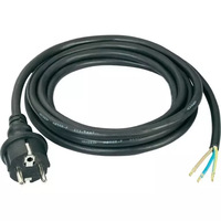 220v PVC 3 broches AC cordons d'alimentation ue mâle à femelle rallonges M/F
