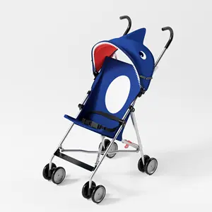 Özel komik köpekbalığı Carrito De Bebe bebek Pram 3D bebek arabası