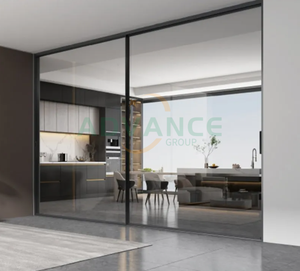 Porte coulissante en aluminium robuste avec double vitrage pour projets de construction résidentielle, prix abordable, livraison directe d'usine - Product Image 5