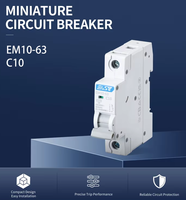 Disjoncteur miniature EAST 1P 10A C10 10kA, best-seller pour la distribution d'énergie domestique et industrielle AC230/400V EM10-63 C10