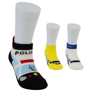 Chaussettes en coton de dessin animé de voiture d'équipage élevé pour petits garçons tricotées avec le logo à la manchette pour la saison de printemps - Product Image 1