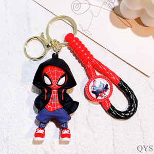 QYS Nouveau Porte-Clés Spider-Man Sweat à Capuche Créatif Résine Super-Héros Pendentif Silicone Voiture Couple - Product Image 4