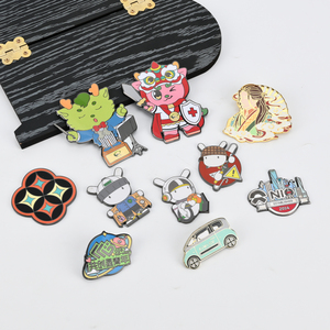 オーダーメイド型 3D立体エンボス加工 エポキシ ラウンド 無地 メタル製 七宝焼き ピンバッジ 製造 - Product Image 4