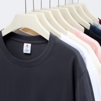 T-shirt unisexe blanc uni 220 GSM style japonais 100 % coton, impression DTG DTF, sérigraphie, logo personnalisé OEM