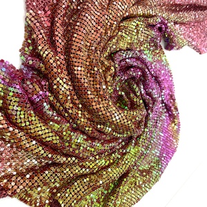 S535 Mềm Linh Hoạt Nhôm Chainmail Lưới Vải Cho Ăn Mặc Kim Loại Sequin Lưới Vải Cho Sexy Đảng Ăn Mặc Làm - Product Image 4