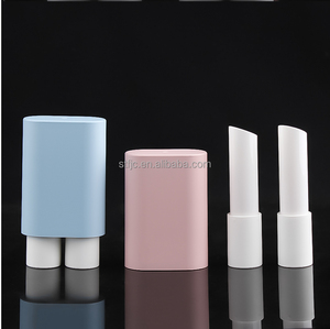 หลอดลิปแบบสองช่องใหม่ - ภาชนะบรรจุลิปสติก/ลิปบาล์มทรงกลมแบบเปล่าสำหรับเติมลิปกลอสและลิปสติกแบบน้ำ - Product Image 1