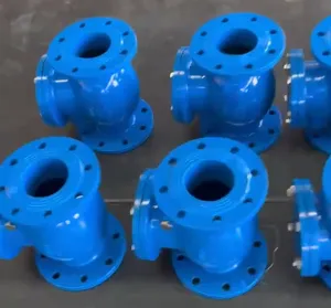China Supplier ISO Certification QT450 GGG50 Material Body 1.0Mbar 1.6Mbar DN250 DN300 OEM Flange Connection Swing Check Valve.