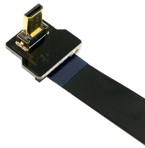 FPV en ángulo hacia abajo de 90 grados, Mini HDMI macho a HDMI macho, Cable plano FPC de 50cm para multicóptero, enchufe de reproducción de fotografía aérea - Product Image 1