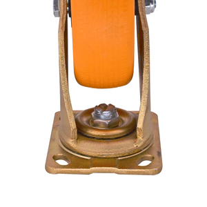 Roulettes pivotantes robustes en TPR <span class=keywords><strong>de</strong></span> 5 pouces, roue en caoutchouc thermoplastique orange, capacité <span class=keywords><strong>de</strong></span> 220 kg, silencieuses et non-marquantes, pour chariot d'atelier - Product Image 3
