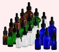 Flacon compte-gouttes en verre ambré pour huile essentielle avec bouchon, 30 ml, 50 ml, 100 ml