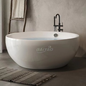 <span class=keywords><strong>Bañera</strong></span> Acrílica Moderna Portátil Blanca Mate de 150 cm con Desagüe para Cadenas de Tiendas - Product Image 4