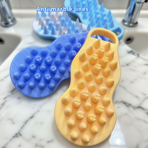 Brosse de massage en silicone pour shampoing, peigne à dents pointues pour le nettoyage du cuir chevelu, brosse de shampoing en silicone profonde pour filles - Product Image 5