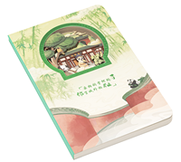 Carnet de notes en papier 3D de haute qualité, format A5, sculpture exquise, créativité culturelle, multifonction, temple de Wuhou, sculpture ajourée, cadeau