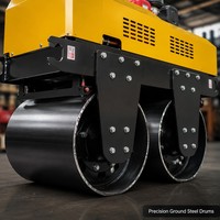 Rouleau compresseur à vibrations à double tambour avec moteur GX390 Vente en gros