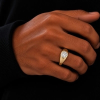 Bague pour homme en diamant rond brillant, diamant de laboratoire sur mesure, IGI VVS D VVS+, 18 carats, bijoux fins de luxe pour homme et femme