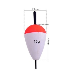 NUEVO 1g-60g Varios tamaños EVA Rojo y blanco Espuma rígida Flotador de <span class=keywords><strong>pesca</strong></span> a través de flotador de <span class=keywords><strong>Pesca</strong></span> de <span class=keywords><strong>Mar</strong></span> perforado Aparejos de <span class=keywords><strong>pesca</strong></span> - Product Image 3
