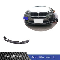 Lèvre avant en fibre de carbone brillante LANNER pour BMW F85 X5M avec installation par ruban adhésif/vis