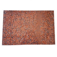 Pierre tombale plate en granit rouge, style américain traditionnel, marqueur de cimetière extérieur en pierre naturelle